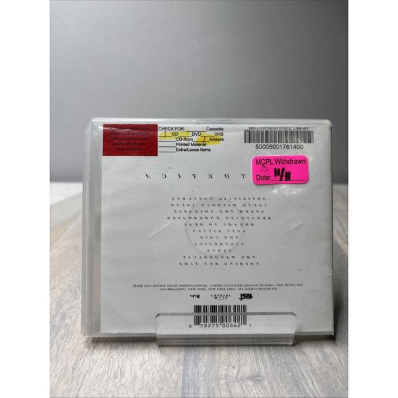 Metric – Synthetica (CD, 2012, Mom + Pop Records) Indie Rock - Picture 2 of 5